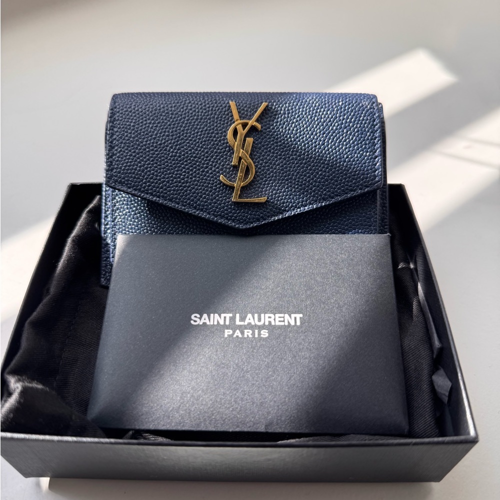 Saint Laurent Uptown Dark Blue Card Holder